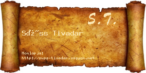 Süss Tivadar névjegykártya